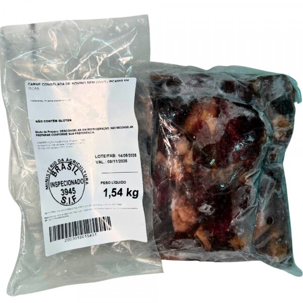 Isca de Picanha - Carne Congelada de Bovino sem Osso - 1,5kg - 300g