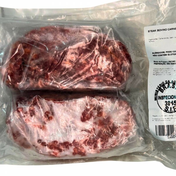 Steak Bovino - Carne Moida Moldada Congelada de Bovino - 1kg - 100g