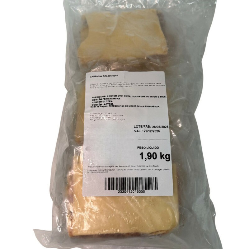 Lasanha Bolonhesa Tradicional Pct 6 Un