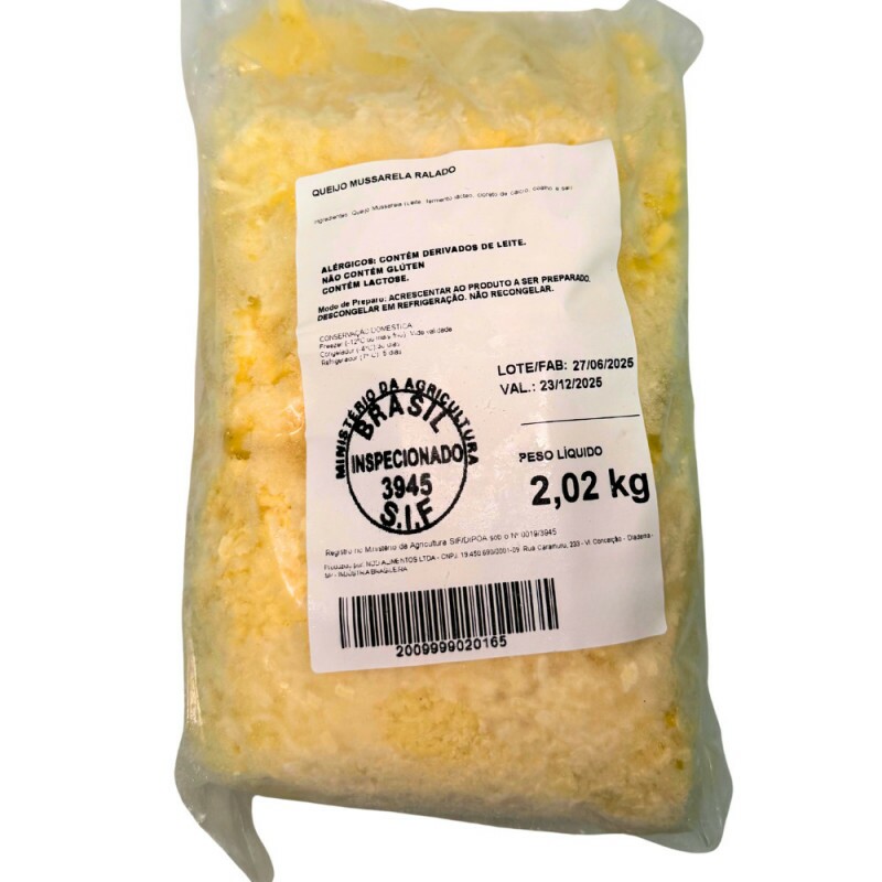 Queijo Mussarela Ralado - 2kg