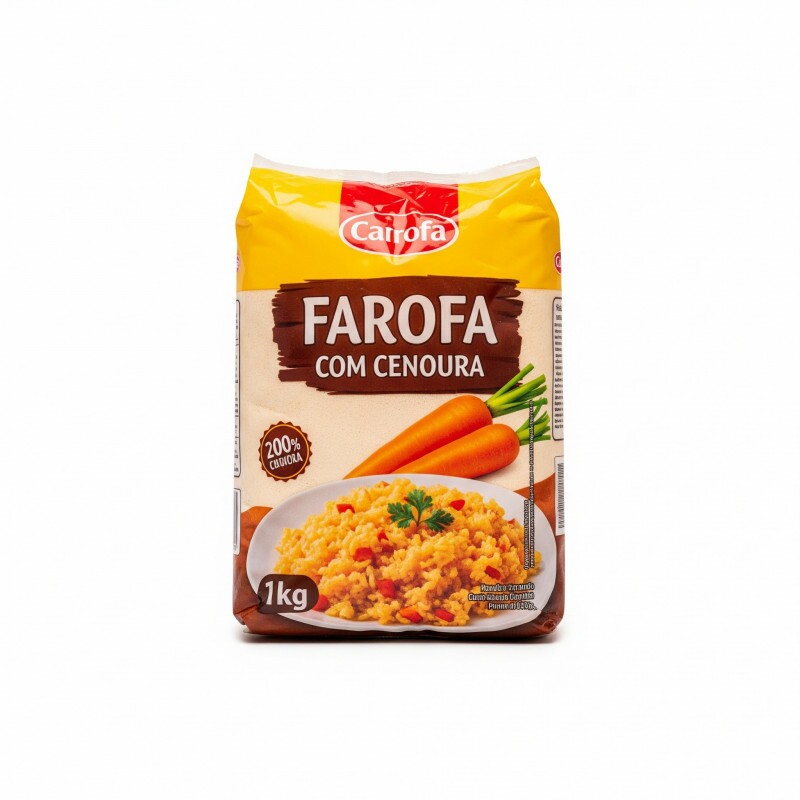 Farofa Temperada Com Cenoura Pct 1Kg
