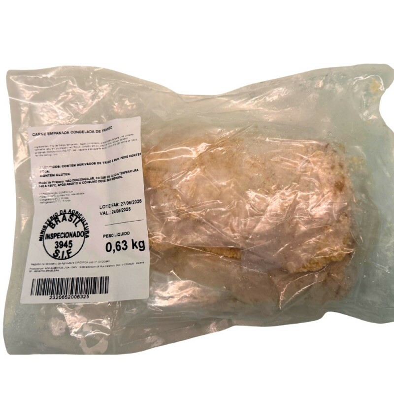 Milanesa de Frango - Carne Empanada Congelada de Frango sem Osso - 700g