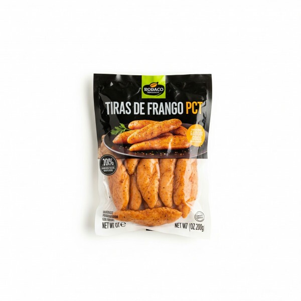 CARNE TEMPERADA CONGELADA DE FRANGO SEM OSSO - TIRAS CARNE TEMPERADA CONGELADA DE FRANGO SEM OSSO - TIRAS