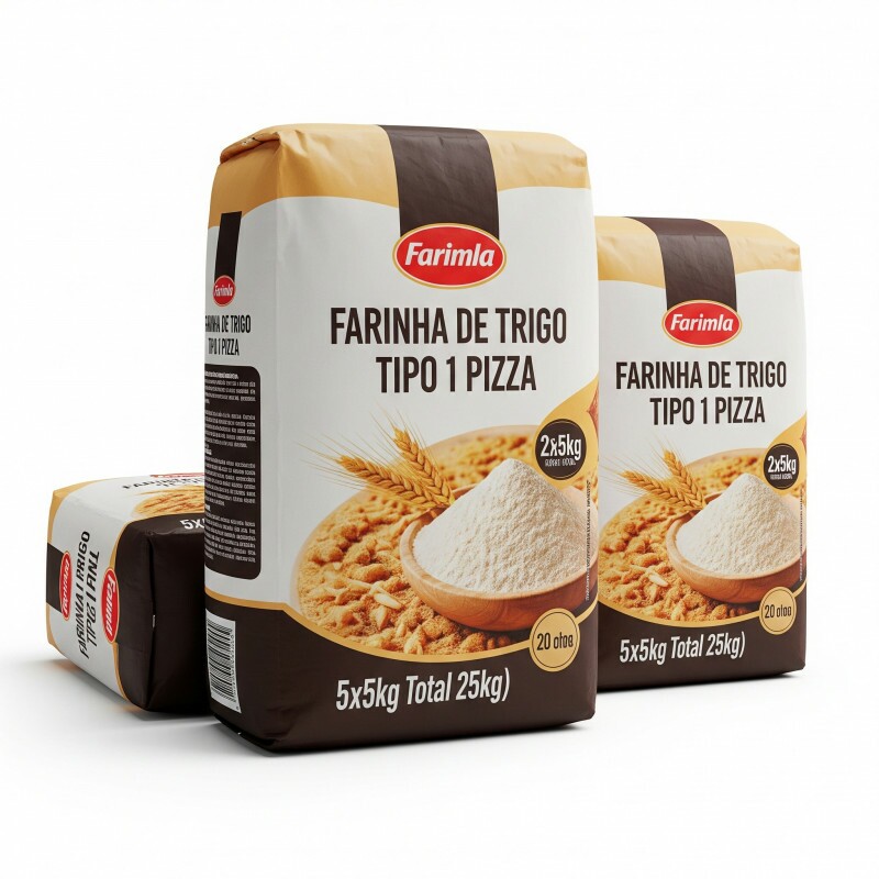 Farinha de Trigo Tipo 1 Pizza 5x5kg Farinha de Trigo Tipo 1 Pizza 5x5kg