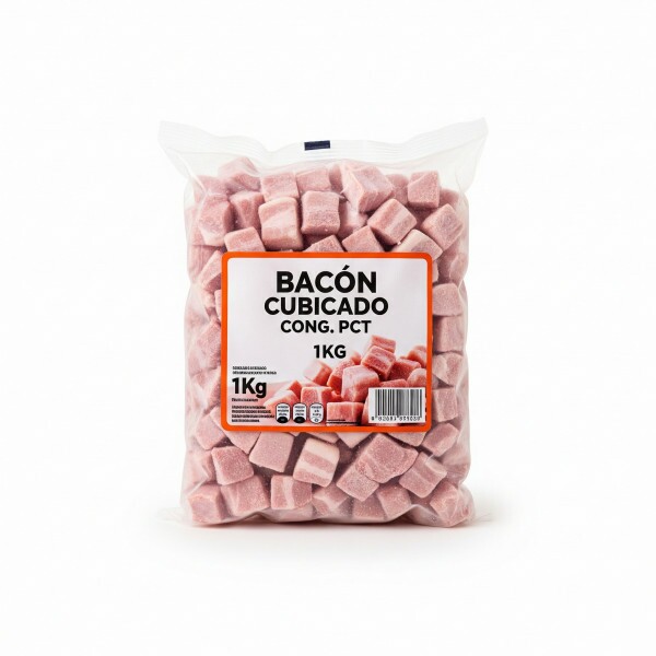 Bacon Cubicado Cong. Pct 1kg